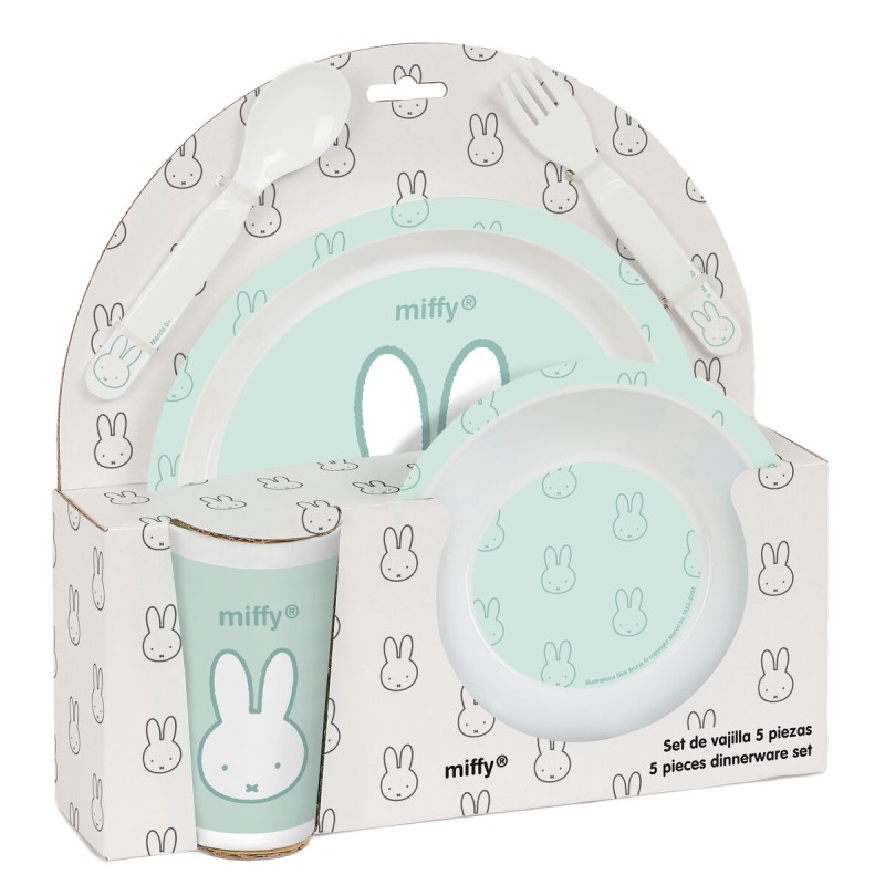 Kinder Geschirrset Miffy Menta (5 Stücke)