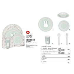 Children's dish set Miffy Menta (5 Pieces)