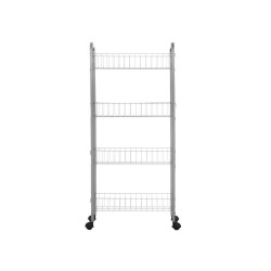 Vegetable trolley Kinvara W4117-1-S Silver Metal polypropylene Plastic 37 x 27 x 82,5 cm (4 Units)