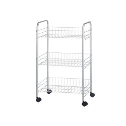 Gemüsewagen Silberfarben Metall Kunststoff 37 x 27 x 62,3 cm (4 Stück)