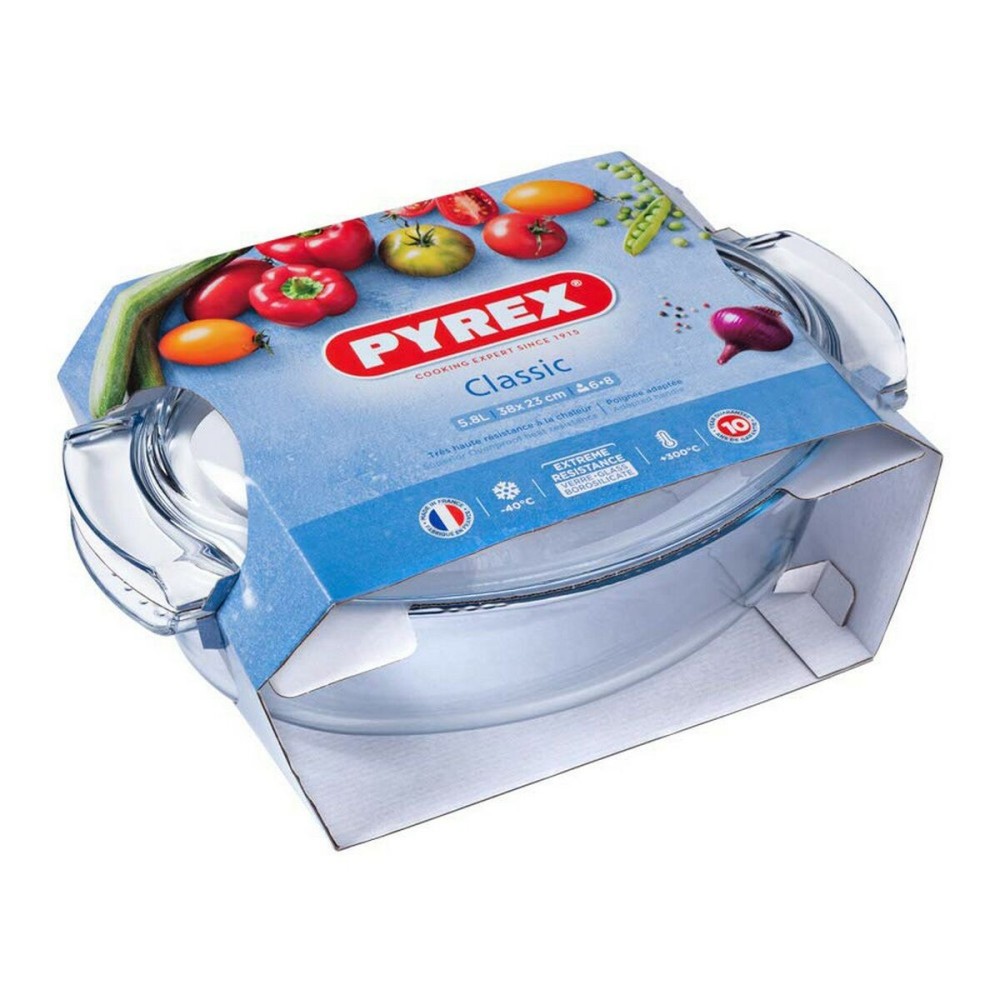 Ofenschüssel Pyrex 1040712 Weiß Durchsichtig Verre trempé 6 L 4,5 g 4,5 L