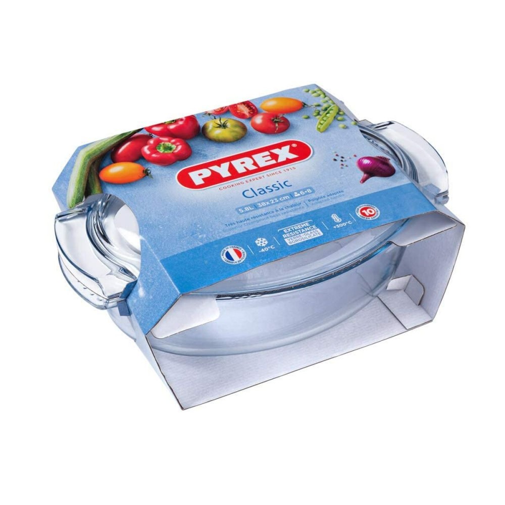 Ofenschüssel Pyrex 1040712 Weiß Durchsichtig Verre trempé 6 L 4,5 g 4,5 L