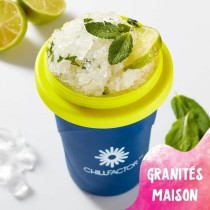 Becher für Eis und Slush-Eis mit Rezepten Bandai Chillfactor Granita Mug Rose Kunststoff