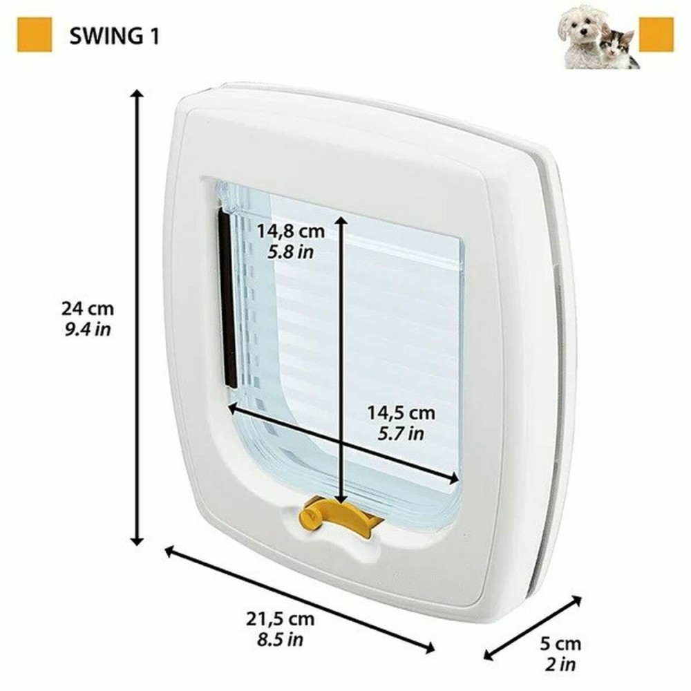 Cat Flap Ferplast Grey Plastic