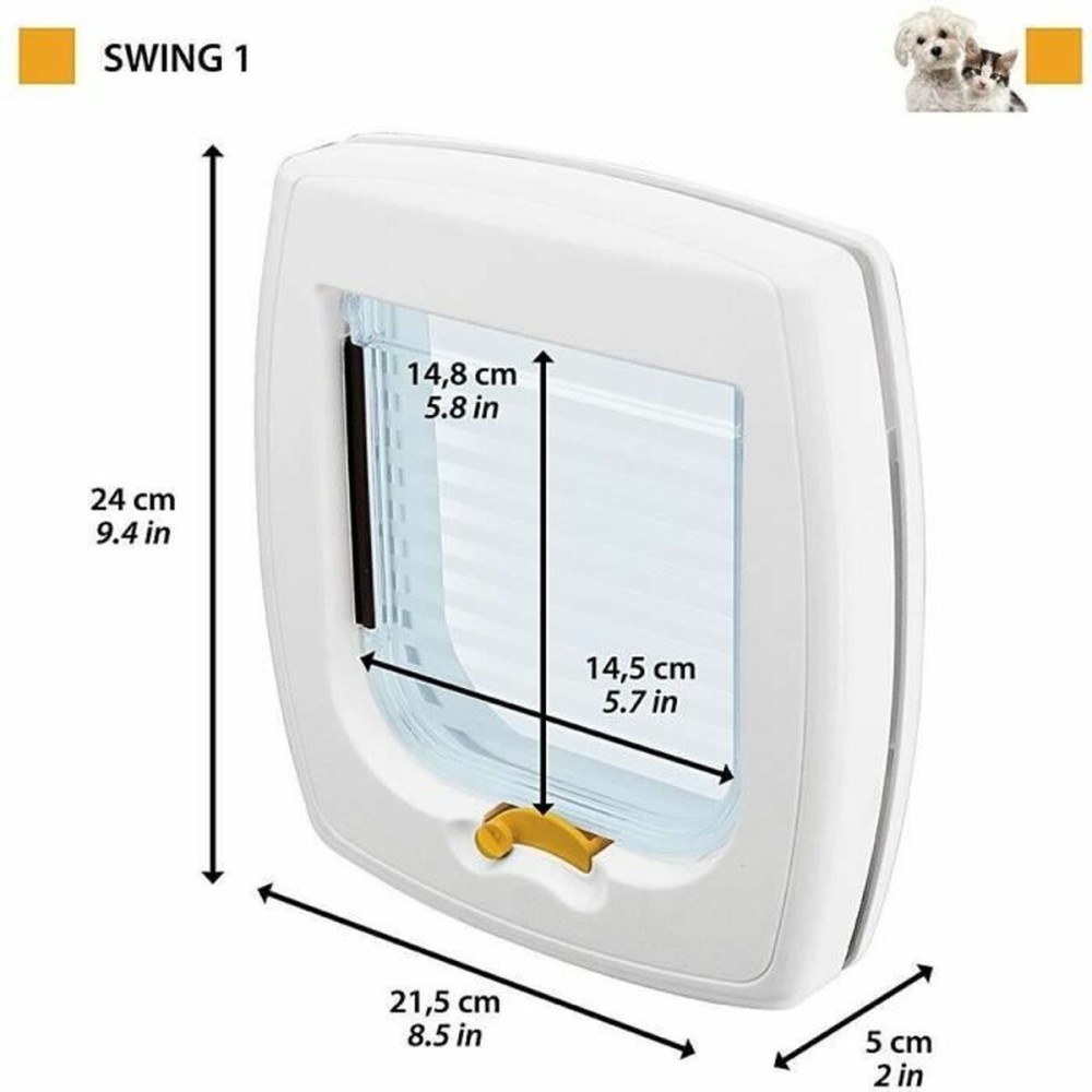 Cat Flap Ferplast Grey Plastic