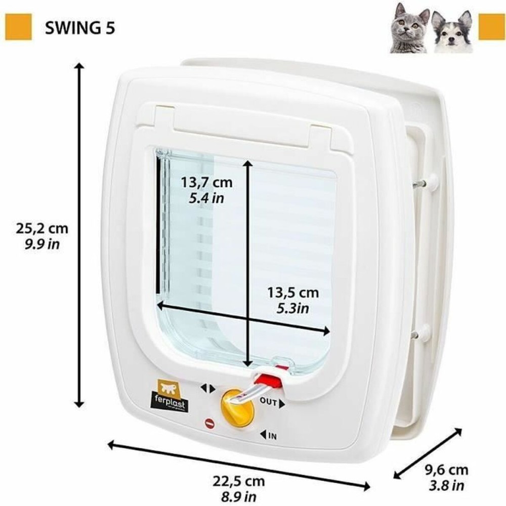 Cat Flap Ferplast Grey Plastic