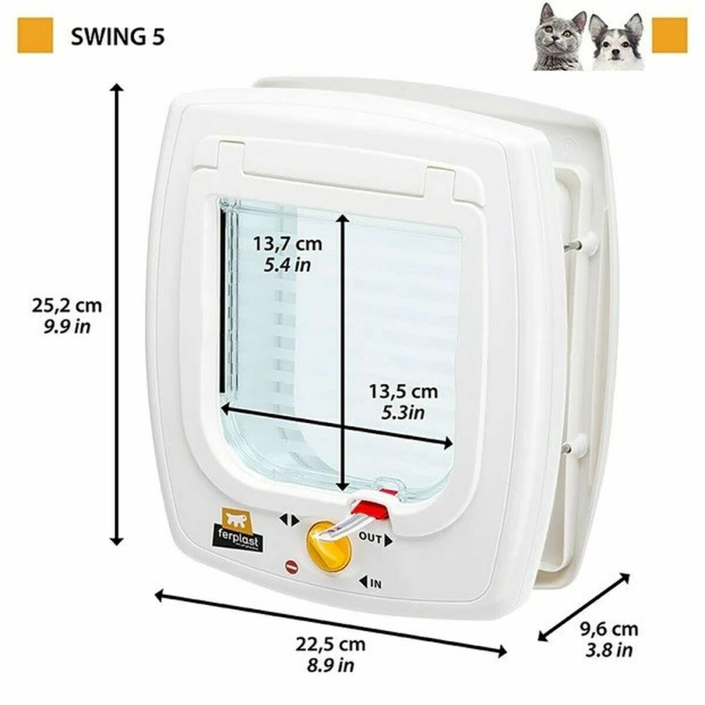 Cat Flap Ferplast Grey Plastic