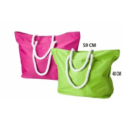 Beach Bag Green Pink Oxford 59 x 19 x 40 cm