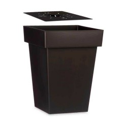 Pot auto-arrosant Ibergarden 87950 Anthracite Plastique 37 x 51 x 37 cm (6 Unités)