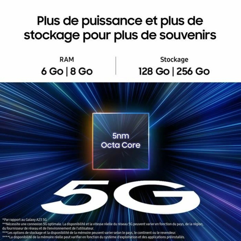 Smartphone Samsung SM-A256BZBDEUB Exynos 1280 Bleu