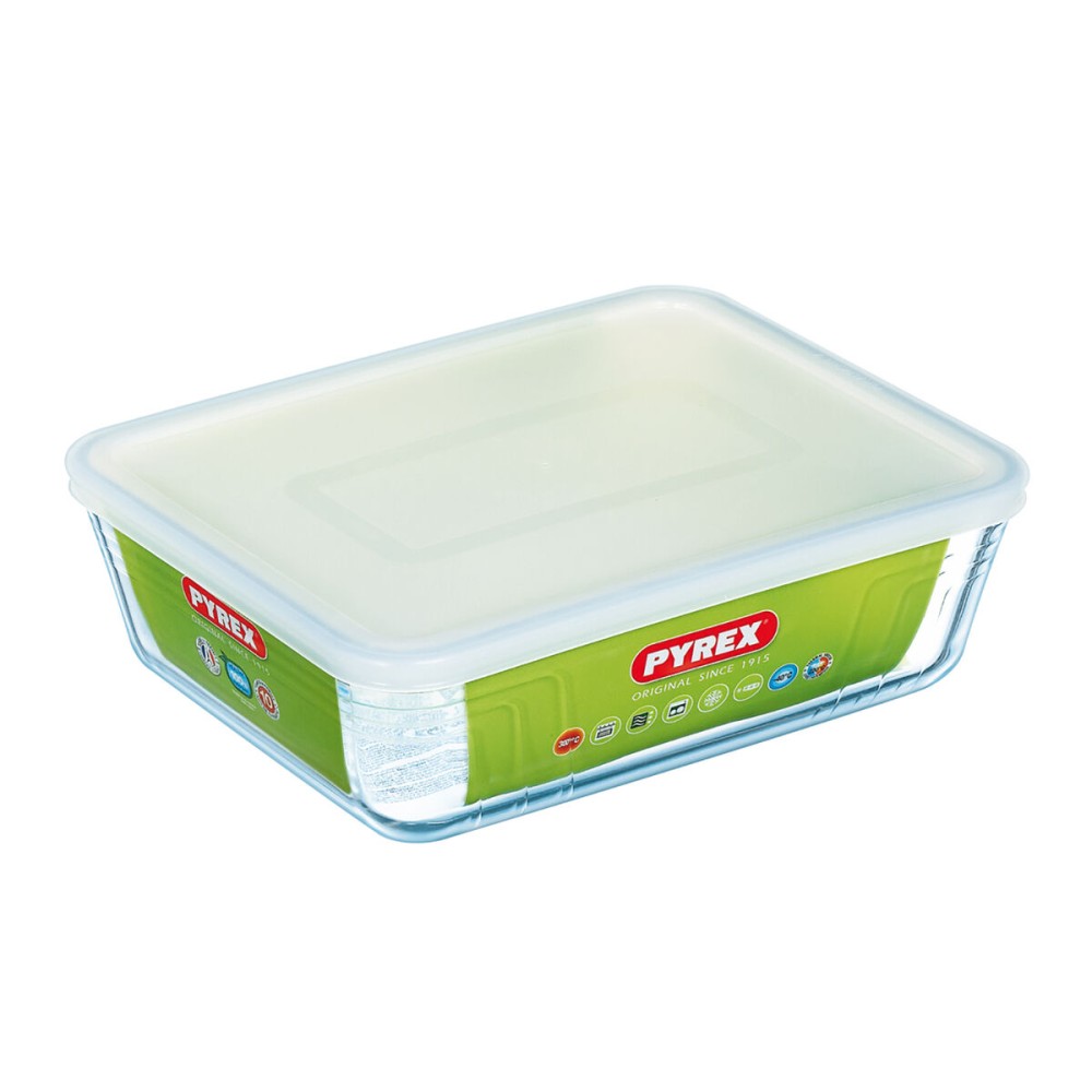 Lebensmittelbehälter Pyrex Weiß Schwarz Durchsichtig Clear rechteckig