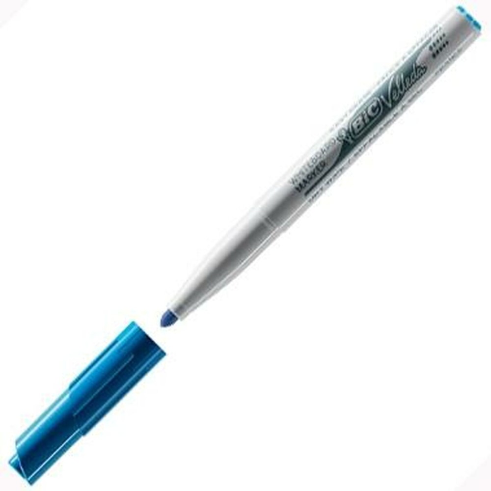 Schiefermarker Bic Velleda 1741 Blau Weiß (12 Stück)
