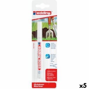 Marqueur permanent Edding 8055 Blanc 1-2 mm (5 Unités)