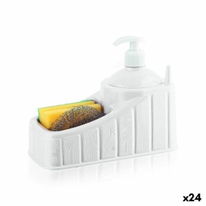 Seifenspender 2 in 1 für Spülbecken Privilege Kunststoff 20 x 17 x 10 cm Weiß (24 Stück)