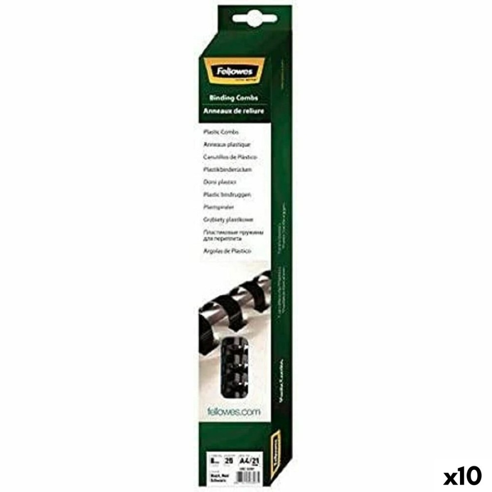 Binding Spirals Fellowes 5330702 Black 8 mm A4 PVC Plastic (25 Units)