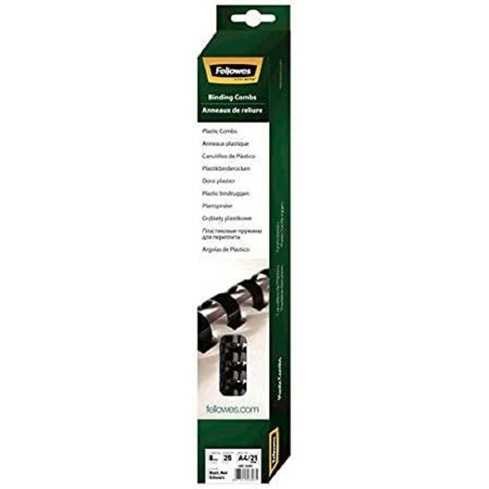 Binding Spirals Fellowes 5330702 Black 8 mm A4 PVC Plastic (25 Units)