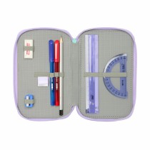 Triple Pencil Case Frozen Spirit Lilac 12,5 x 19,5 x 5,5 cm 37 Pieces