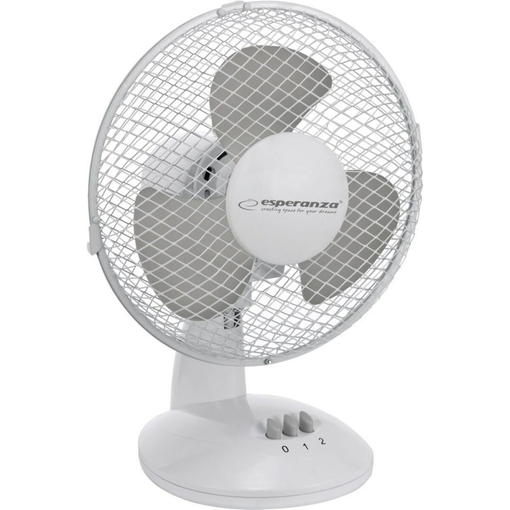 Ventilateur de Bureau Esperanza EHF004WE Blanc Gris 30 W