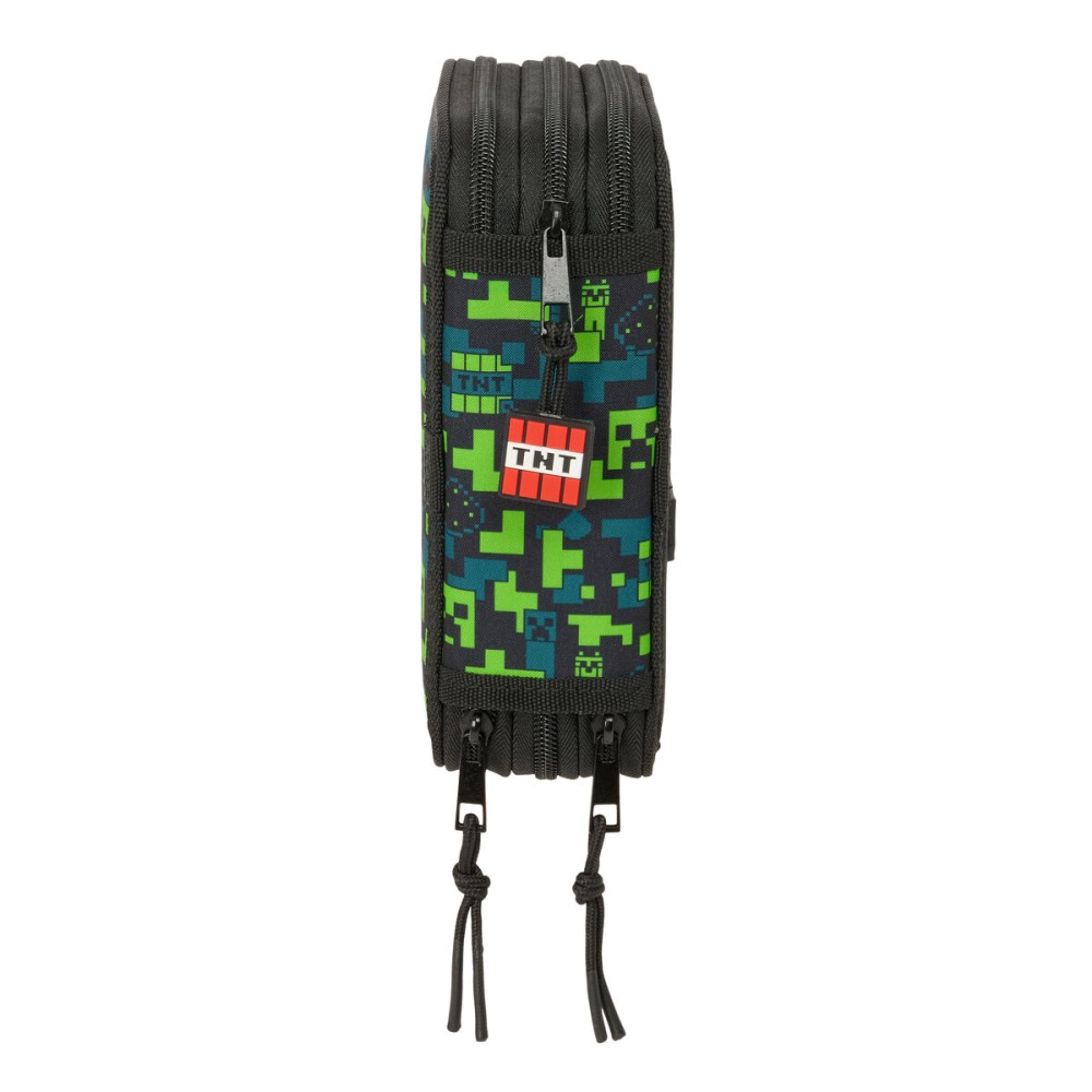 Triple Pencil Case Minecraft Tnt Multicolour 12,5 x 19,5 x 5,5 cm 37 Pieces