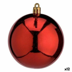 Set of Christmas balls Red Plastic Ø 8 cm (12 Units)