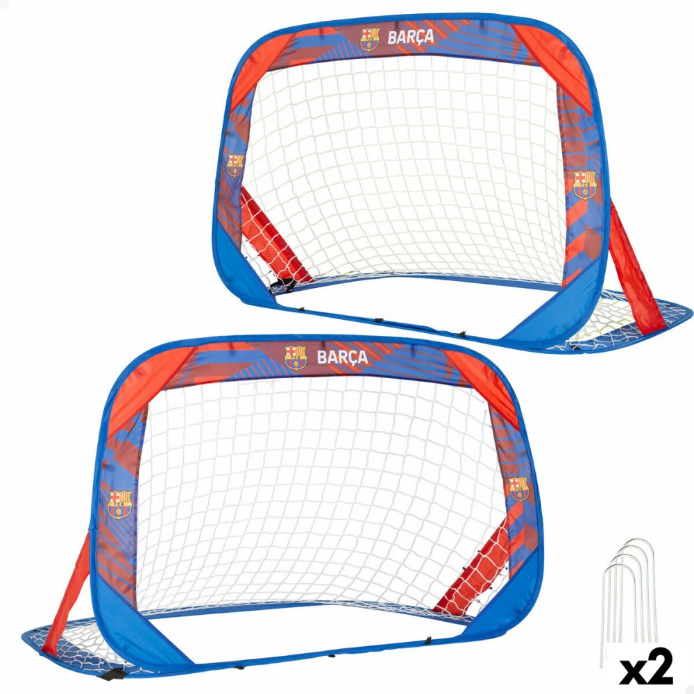 Set of 2 football goals F.C. Barcelona 120 x 80 x 80 cm (2 Units)