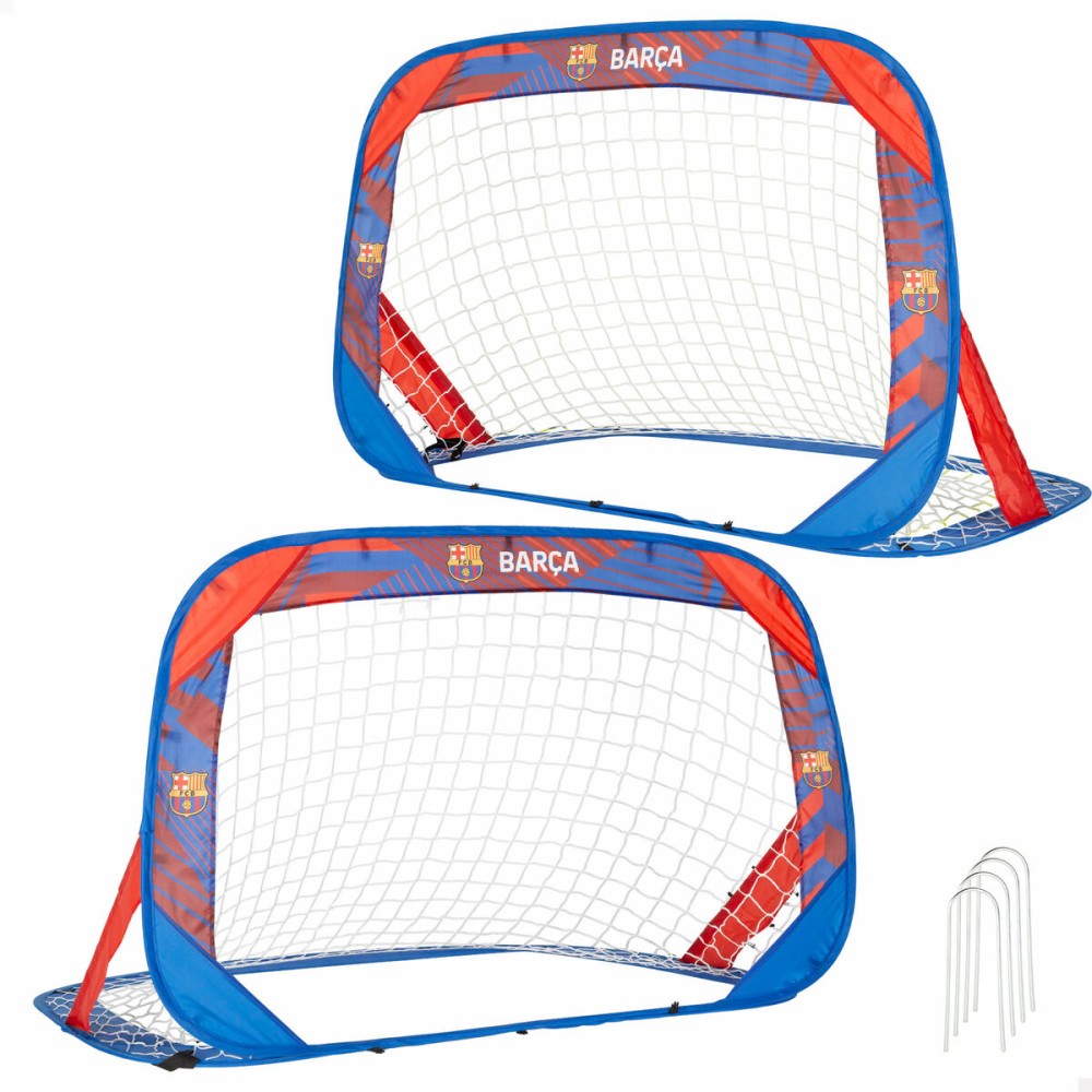 Set of 2 football goals F.C. Barcelona 120 x 80 x 80 cm (2 Units)