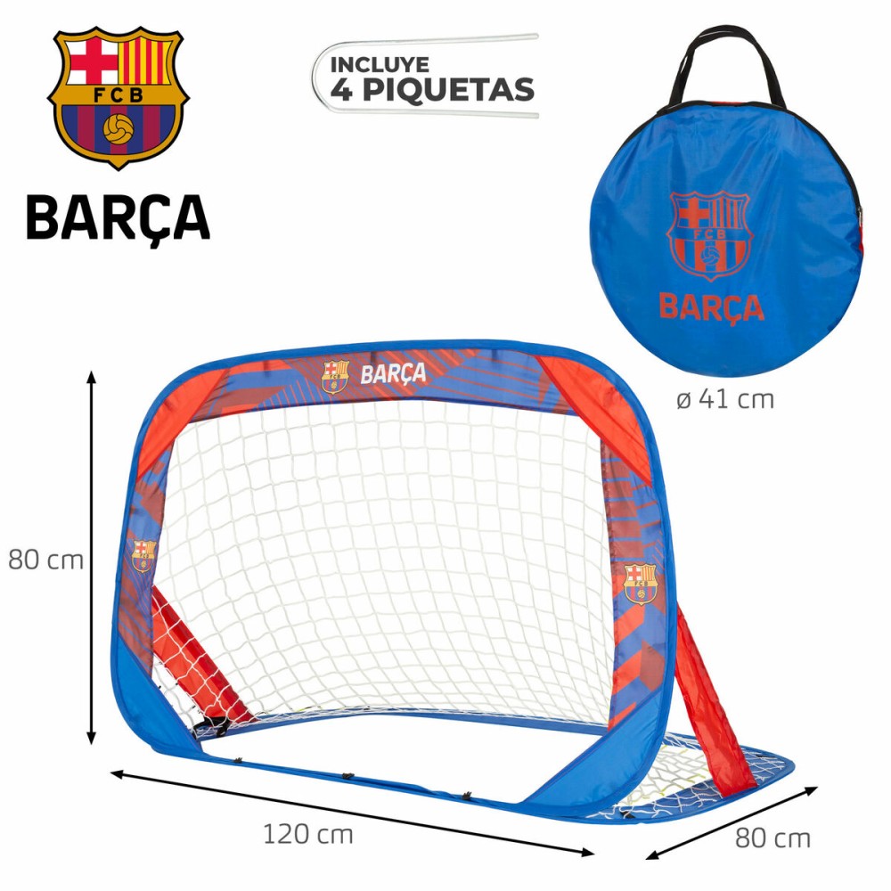 Set of 2 football goals F.C. Barcelona 120 x 80 x 80 cm (2 Units)