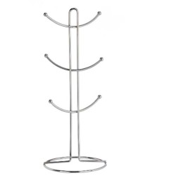 Cup hanger Silver Metal 16 x 39 x 16 cm (6 Units)