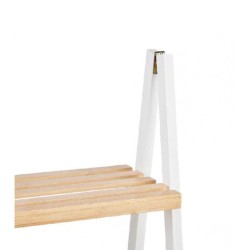 Etagère de salle de bains Blanc Naturel Bambou Bois de pin 40,3 x 81,5 x 30 cm