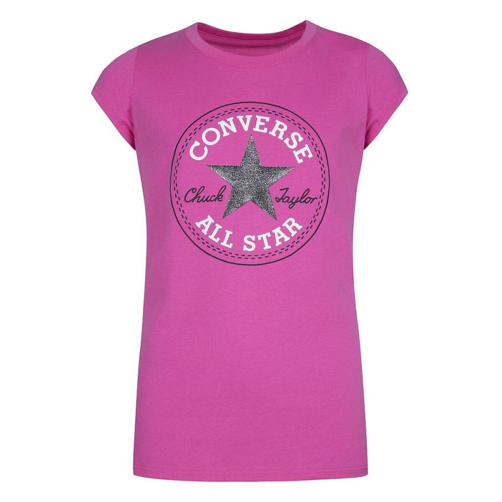 T shirt à manches courtes Enfant Converse CHUCK PATCH TEE 468992 A3J Rose