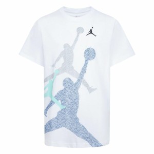 Child's Short Sleeve T-Shirt Nike JDB GRADIENTE STACKED JM SS TEE 95D119 I1N White