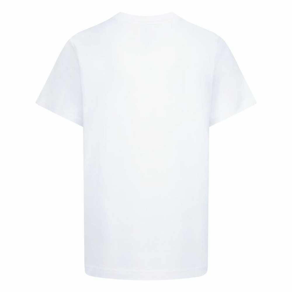 Child's Short Sleeve T-Shirt Nike JDB GRADIENTE STACKED JM SS TEE 95D119 I1N White
