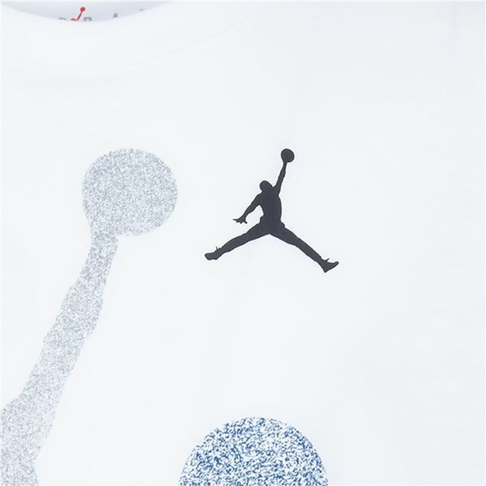 Child's Short Sleeve T-Shirt Nike JDB GRADIENTE STACKED JM SS TEE 95D119 I1N White