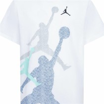 Child's Short Sleeve T-Shirt Nike JDB GRADIENTE STACKED JM SS TEE 95D119 I1N White
