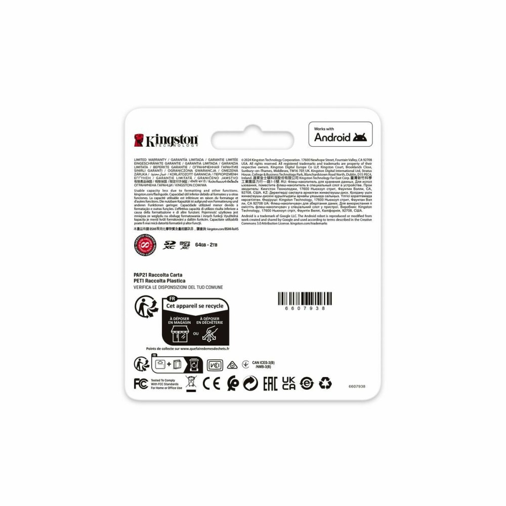 Mikro SD Speicherkarte mit Adapter Kingston SDG4/64GB 64 GB