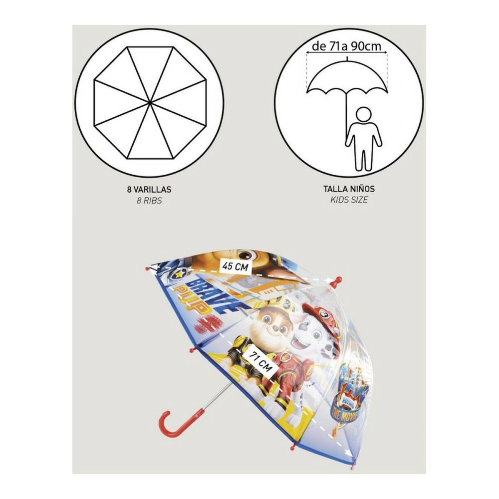 Parapluie The Paw Patrol Bleu (Ø 71 cm)
