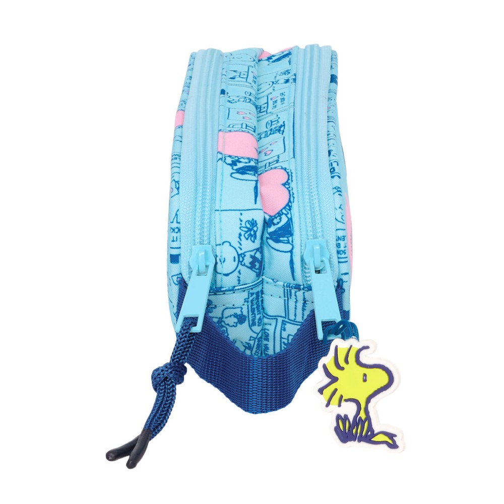 Double Carry-all Snoopy Love Light Blue 21 x 8 x 6 cm