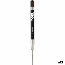 Nachfüllung für Kugelschreiber Parker Quink Flow Schwarz (12 Stück)