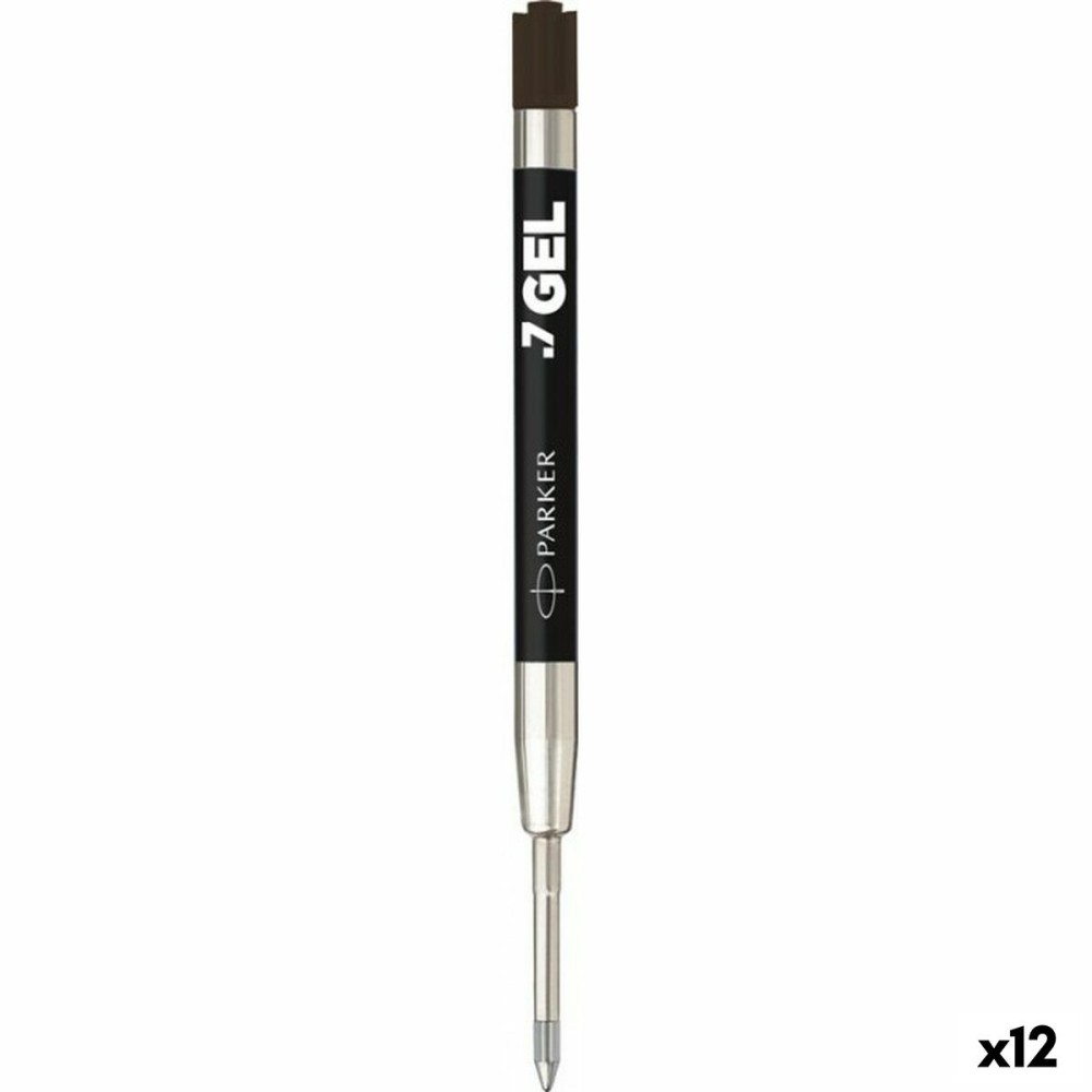 Nachfüllung für Kugelschreiber Parker Quink Flow Schwarz (12 Stück)