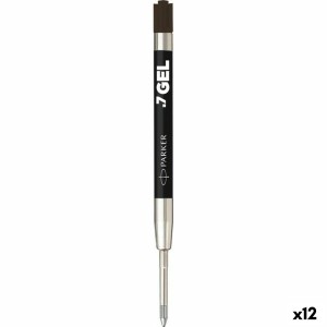 Nachfüllung für Kugelschreiber Parker Quink Flow Schwarz (12 Stück)