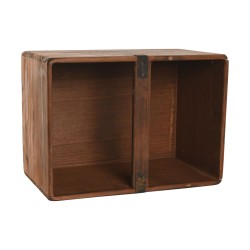 Boîtes de rangement Home ESPRIT Marron Bois d'épicéa 35 x 25 x 20 cm 3 Pièces