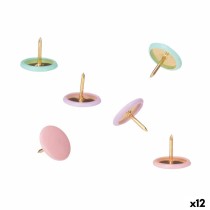 Drawing pins Pincello 654 Multicolour Metal (12 Units)