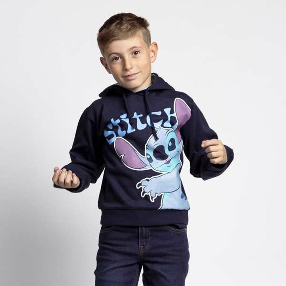 Unisex Sweater mit Kapuze Stitch Dunkelblau