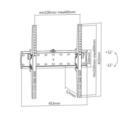 Wall Bracket GEMBIRD WM-55T-02 32" 55" 40 kg