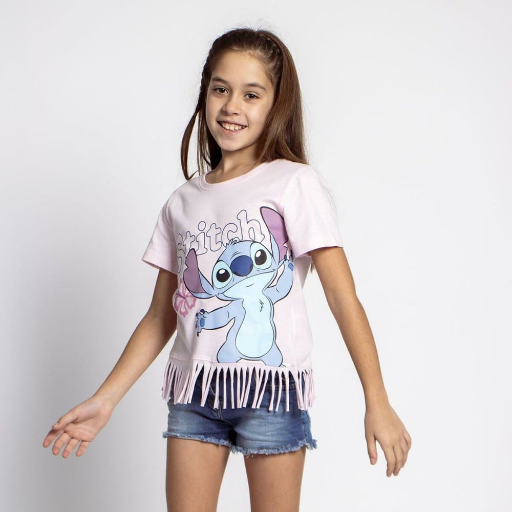 Kurzarm-T-Shirt für Kinder Stitch Blau
