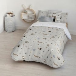 Bettdeckenbezug Kids&Cotton Kenai Small Beige 175 Fäden 180 x 220 cm 180 x 240 cm