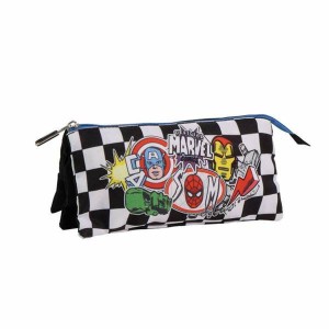 Dreifaches Mehrzweck-Etui The Avengers Schwarz 2,2 x 1,1 x 22,5 cm