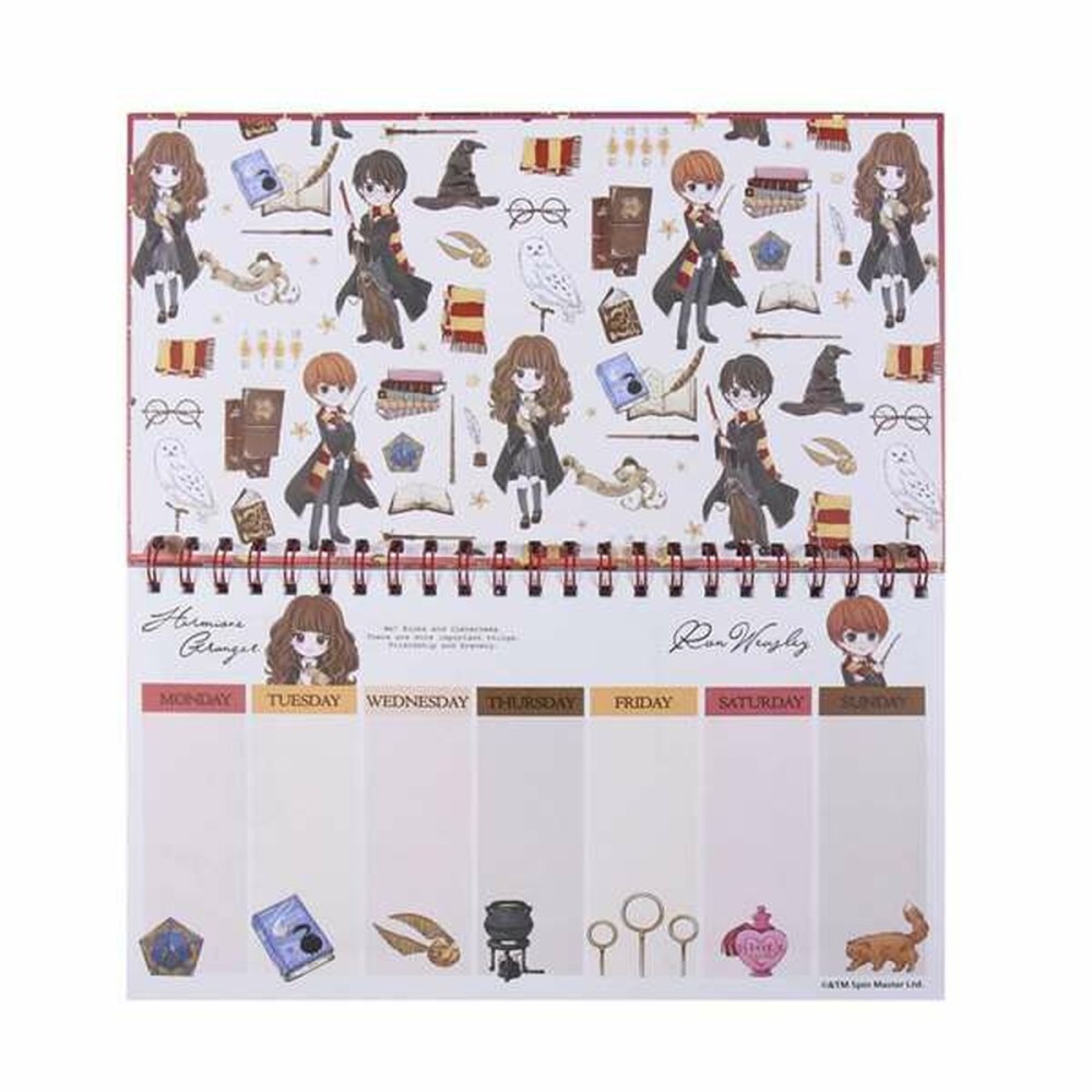 Planificateur hebdomadaire Harry Potter Bleu Rouge A4
