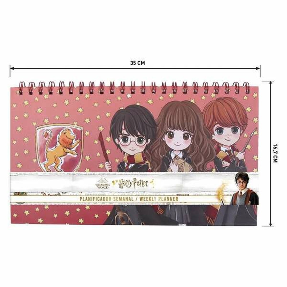 Planificateur hebdomadaire Harry Potter Bleu Rouge A4