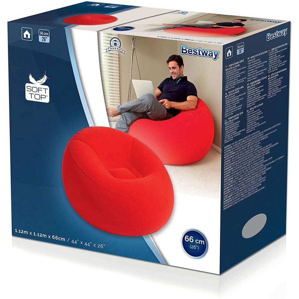 Inflatable Armchair Bestway Fashion 112 x 112 x 66 cm 122 x 122 x 66 cm